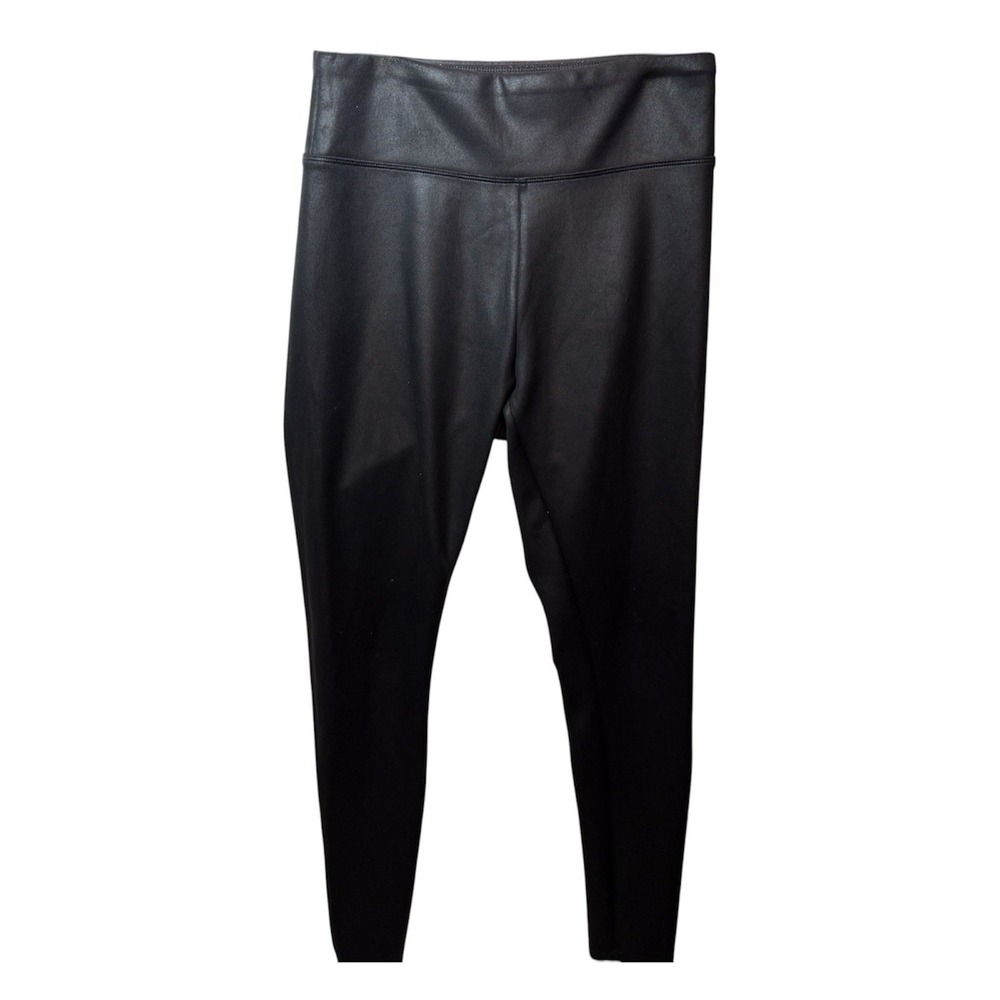 Express Women's Size Small Black Faux Leather Leggings Pull On Pants - Picture 3 of 8